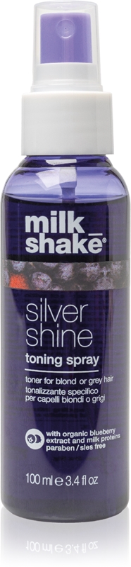 Milk Shake SILVER SHINE TONING SPRAY - Spray nuanțator cu neutralizare tonuri galbene pentru părul blond