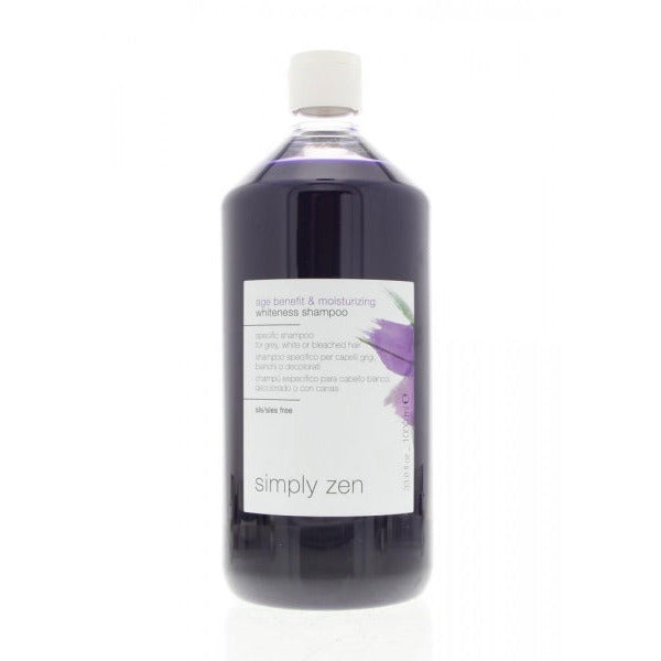 Simply_Zen AGE BENEFIT & MOIST WHITENESS SHAMPOO - Șampon hidratant mov pentru neutralizarea tonuri galbene