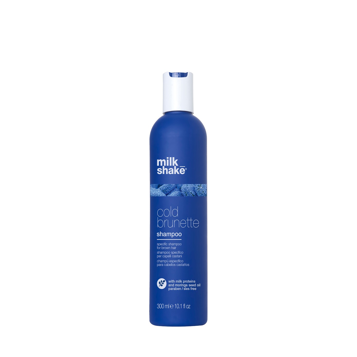 Milk Shake COLD BRUNETTE SHAMPOO - Șampon cu pigment albastru pentru neutralizarea nuanțelor de auriu, portocaliu și roșu din nuanțele de castaniu